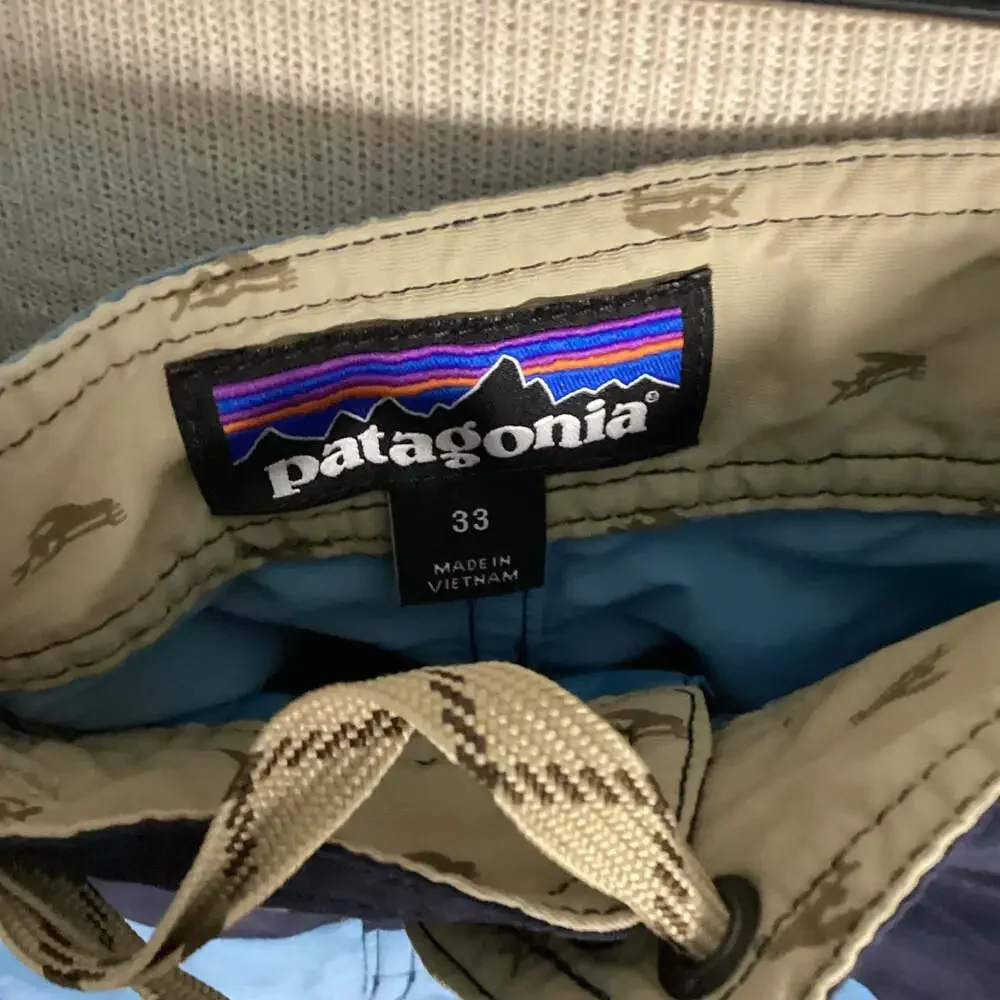 Patagonia Striped Board Shorts Size 33